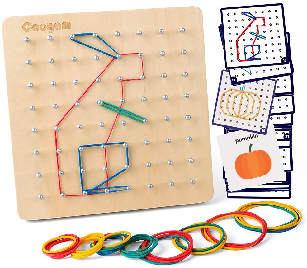 Wooden Geometric Board – Ignite Your Child's Imagination and Spatial Development