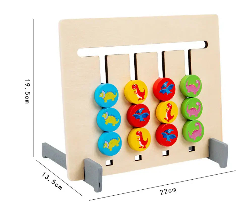 Montessori Shape and Color Learning Game Made of Wood