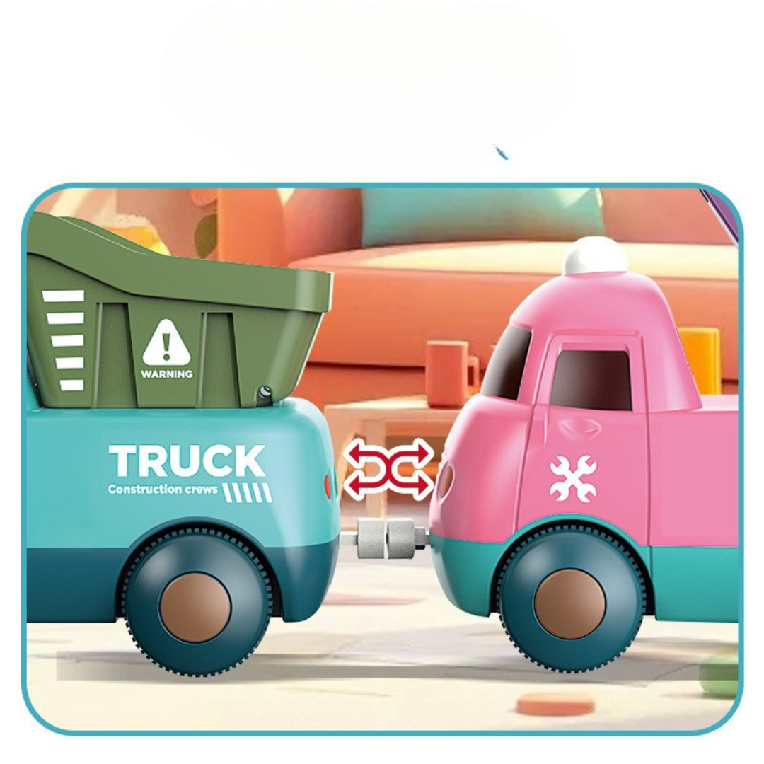 Musical train toy with various trailers