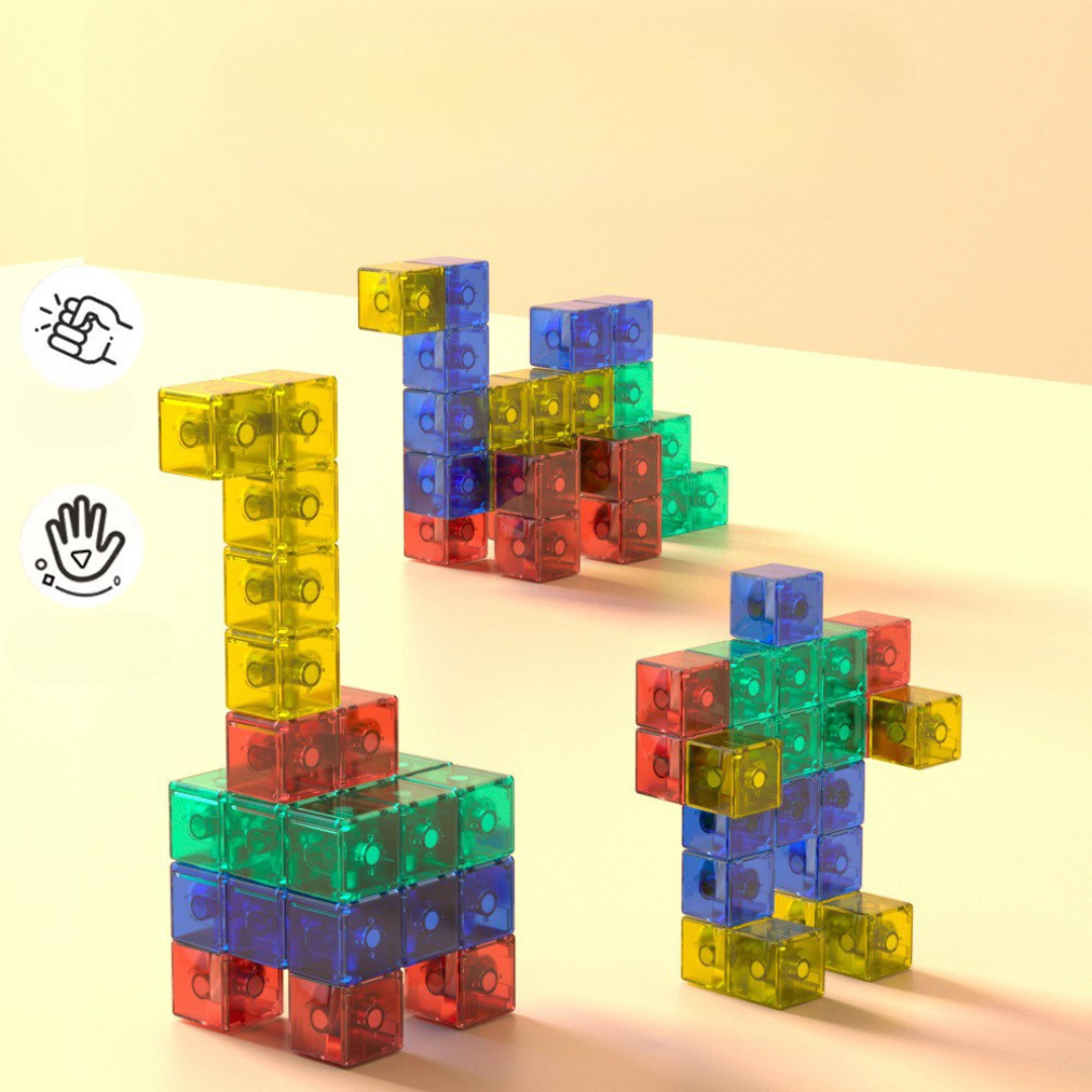 Child-safe Montessori magnetic cube toy