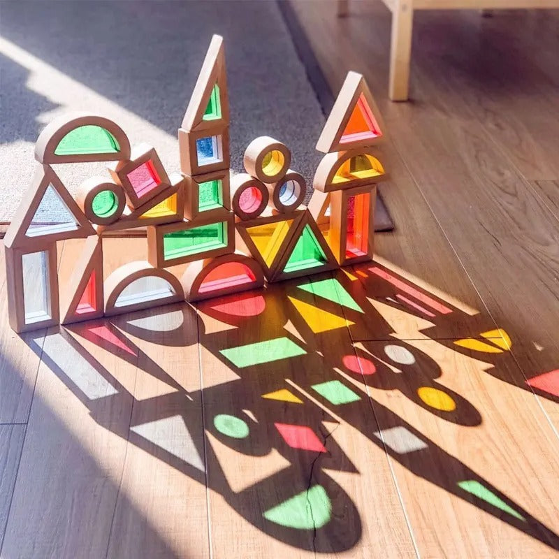 Montessori Wooden Window Building Blocks