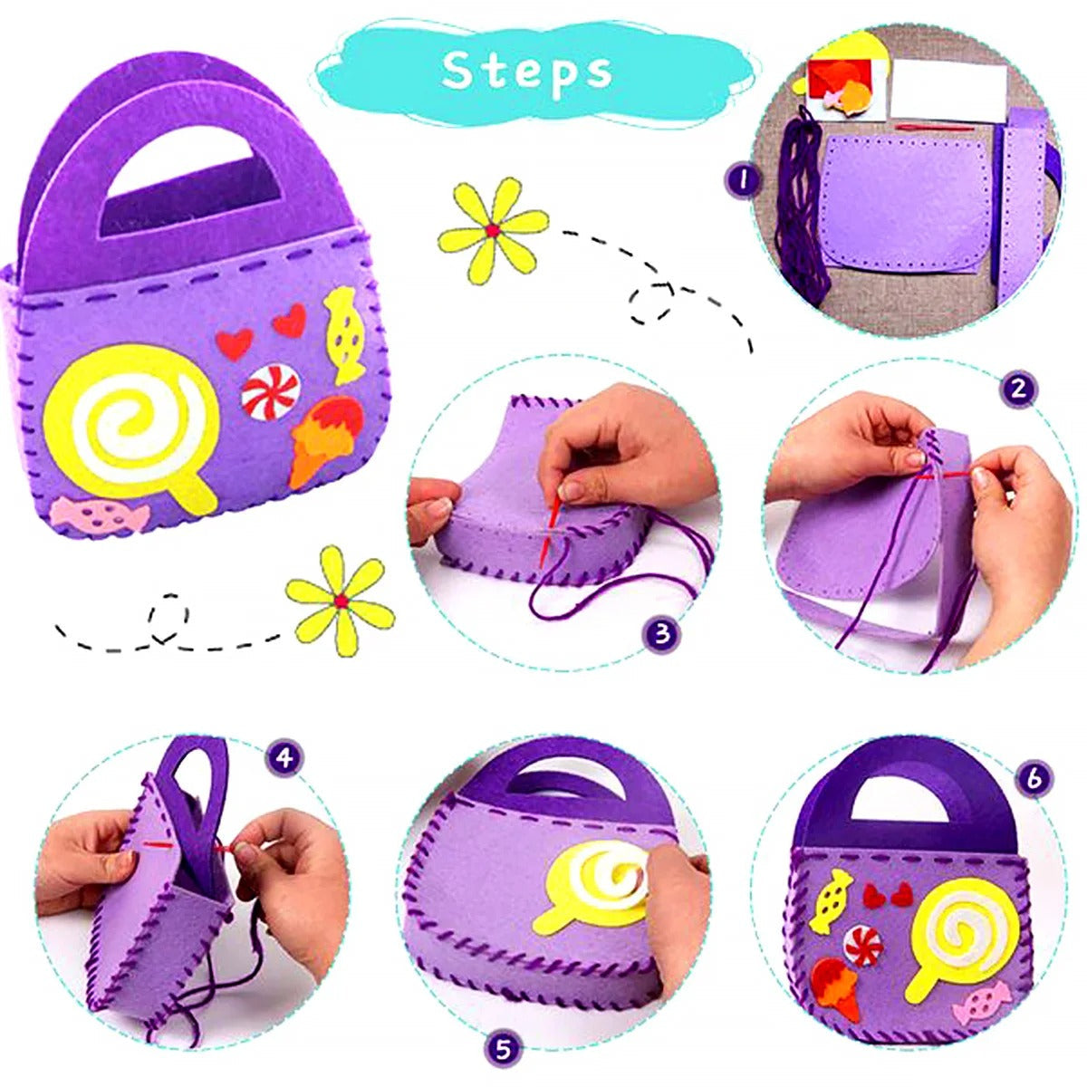 Safe DIY Felt Bag Sewing Set