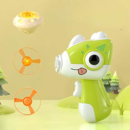 2in1 Dino Spinning Top and Frisbee Launcher Toy