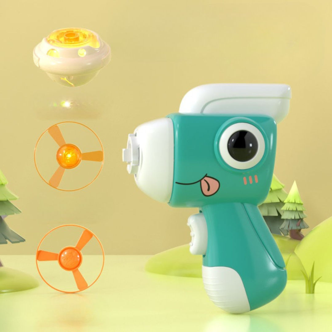 2in1 Dino Spinning Top and Frisbee Launcher Toy
