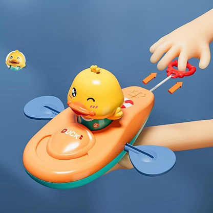 Cute kayak duck bath toy