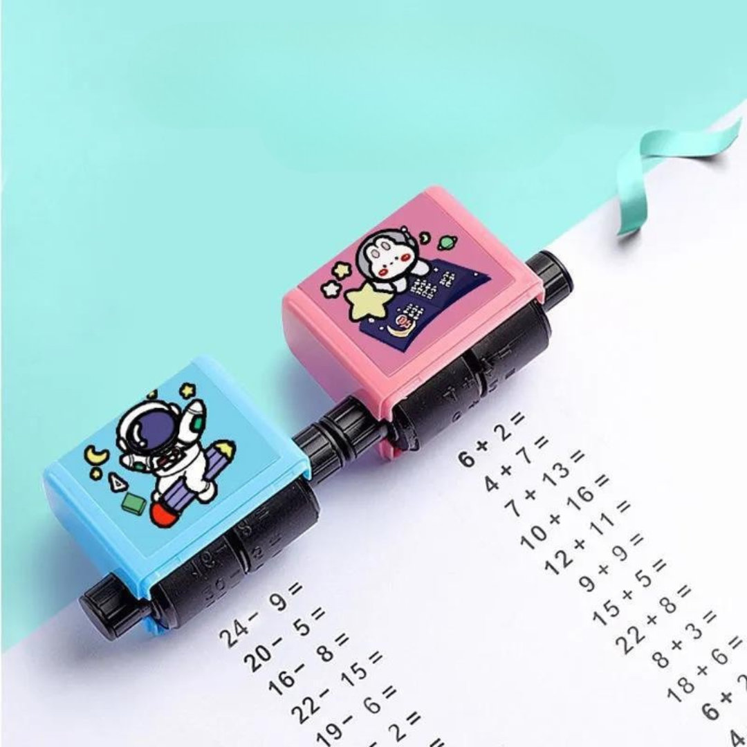 Mathematical stamp roller for learning maths