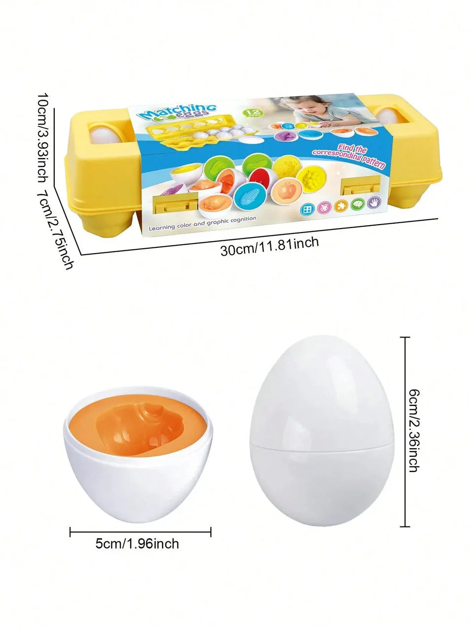 Montessori shapes and colors eggs
