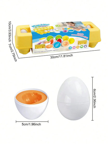 Montessori shapes and colors eggs