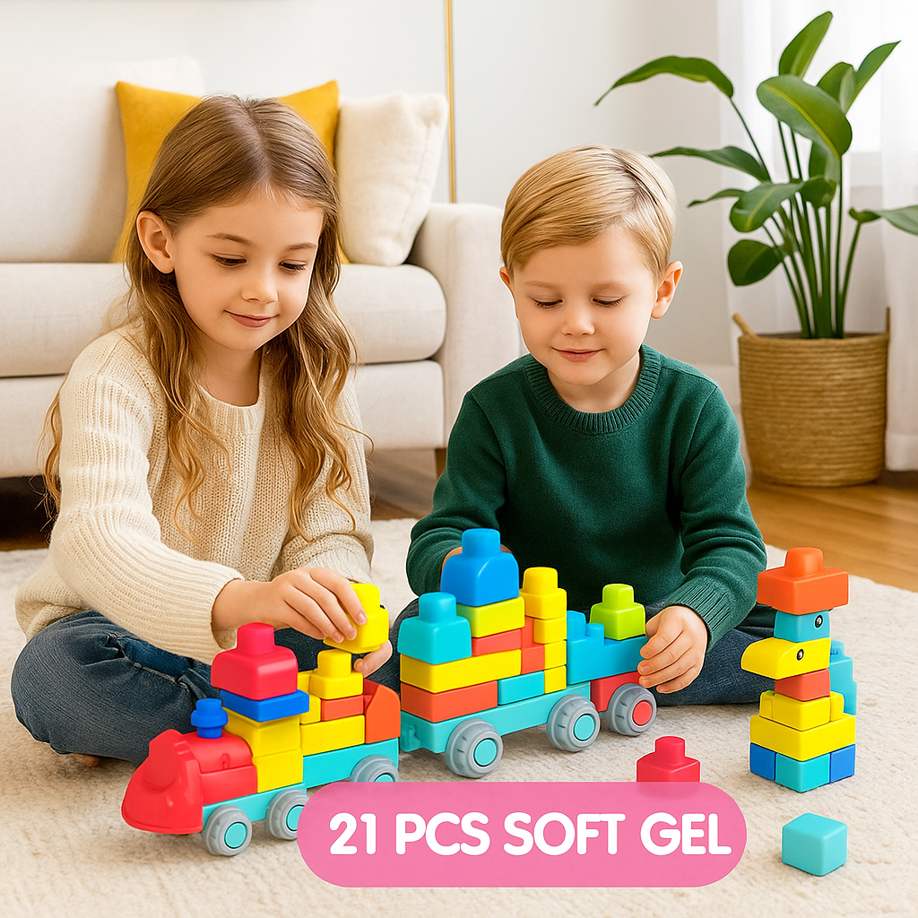 Children's Safe Rubber Building Blocks for Early Education