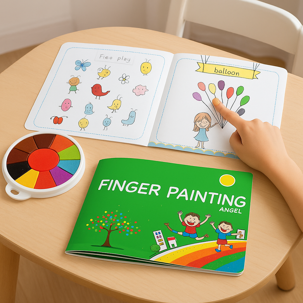 Finger paint drawing set for children
