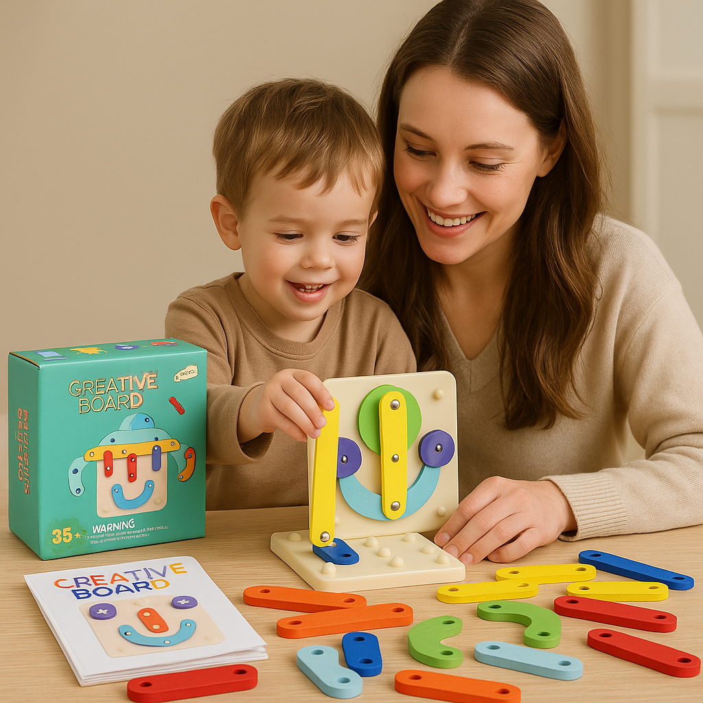 Creative Letters Numbers and Shapes Learning Board