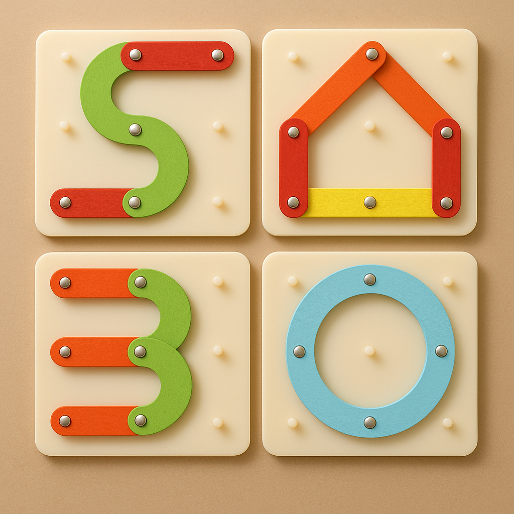 Creative Letters Numbers and Shapes Learning Board