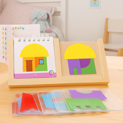 Geometric colours and shapes puzzle game – promotes logical thinking!