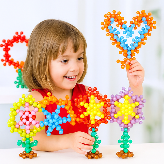 Montessori Snowflake Building Blocks