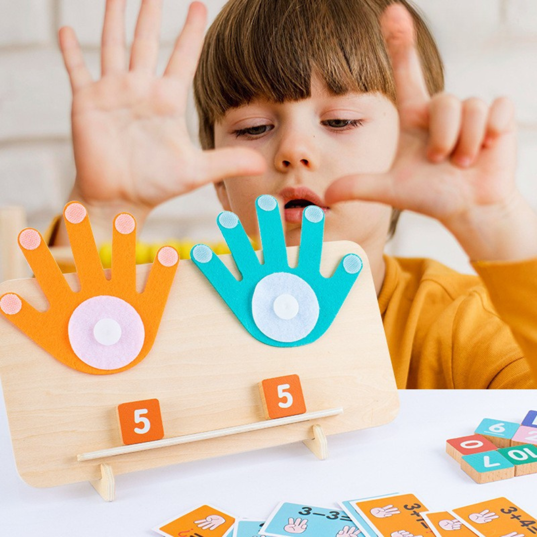 Montessori maths finger learning game