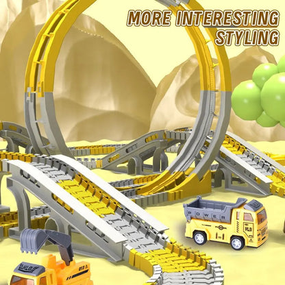 Adventure race track with track cars