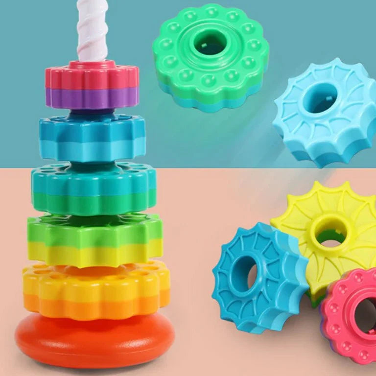 Colorful Spinning Tower – Stack and Learn with Fun