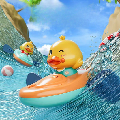 Cute kayak duck bath toy
