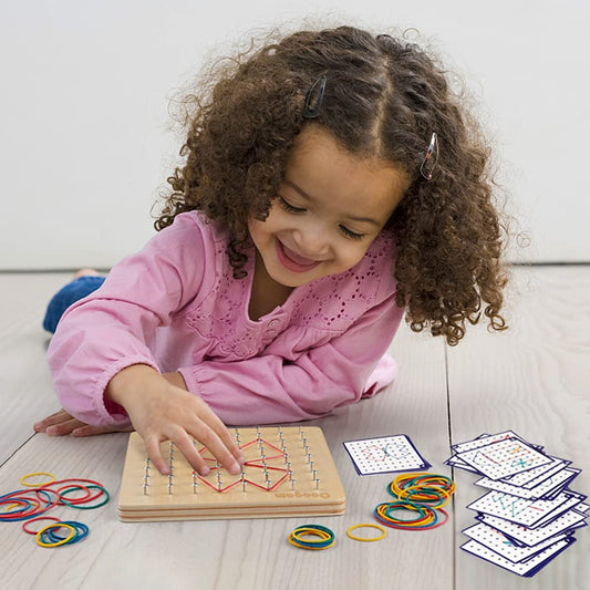 Wooden Geometric Board – Ignite Your Child's Imagination and Spatial Development