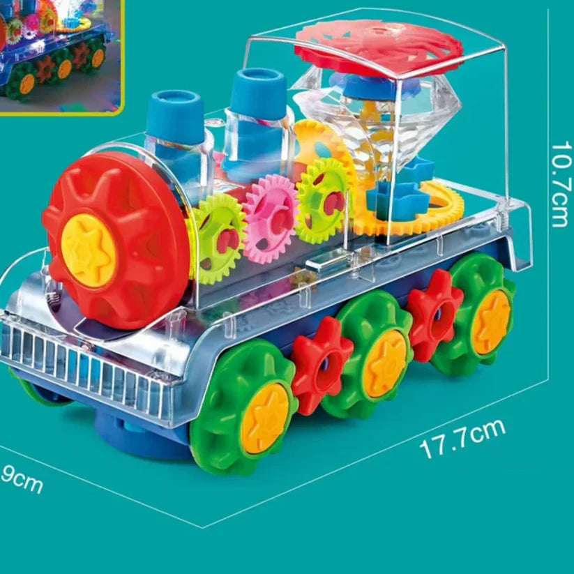 Dancing and glowing music Steam locomotive