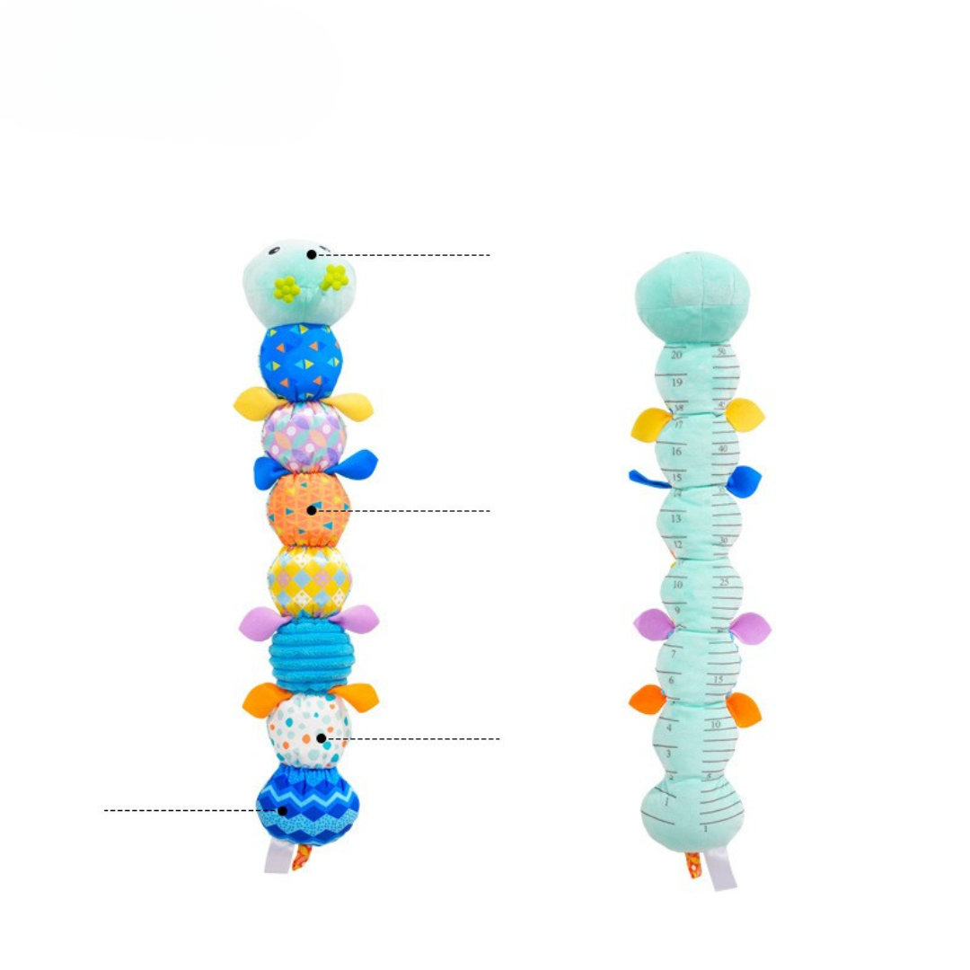 Sensory plush rattle and music caterpillar