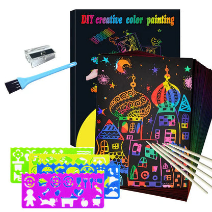 Scratch Art Rainbow Cards