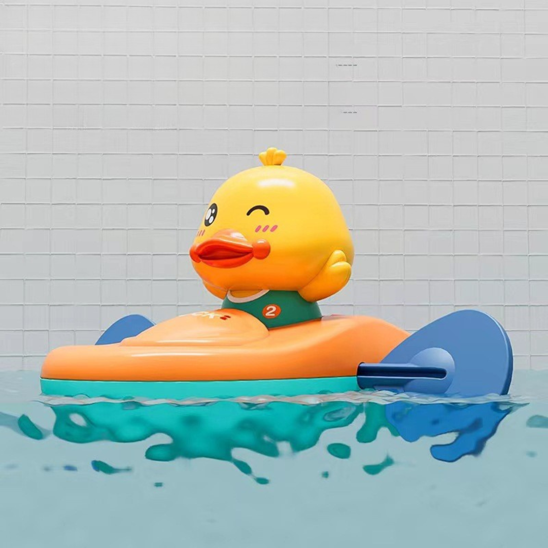 Cute kayak duck bath toy