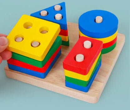 Montessori Wooden Geometric Shapes – Expand Your Child’s Imagination and Coordination