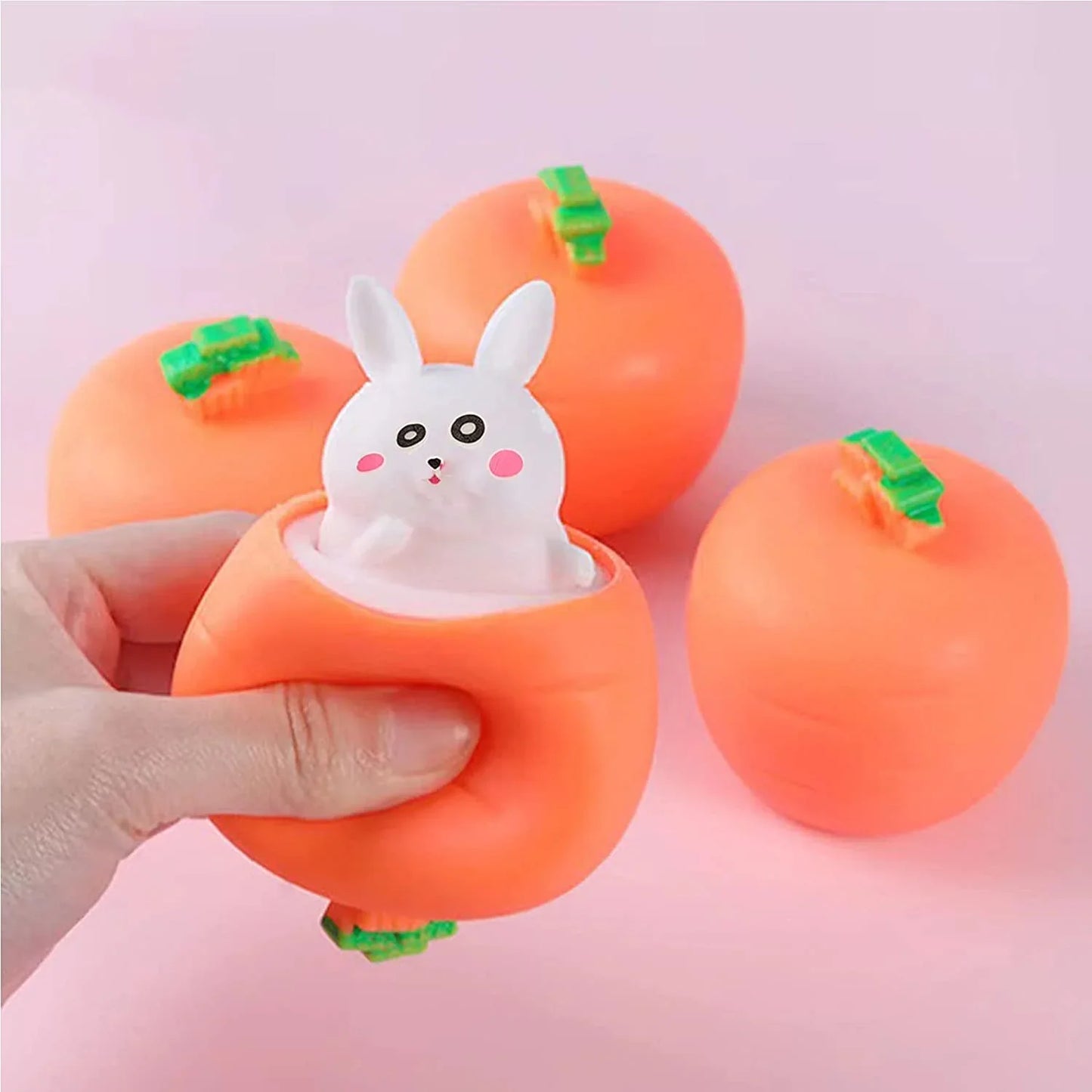 Bunny Carrot Stress Reliever - Squeeze, Relax, and Unwind