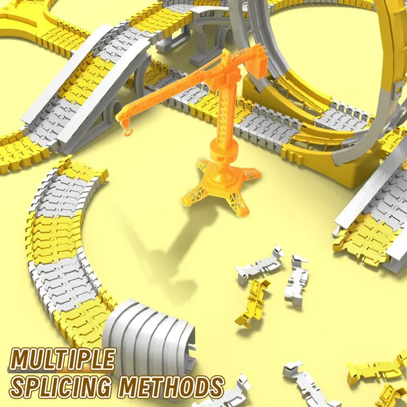 Adventure race track with track cars