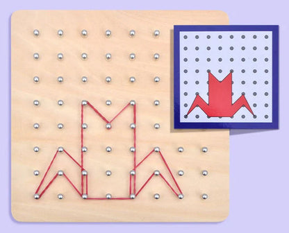 Wooden Geometric Board – Ignite Your Child's Imagination and Spatial Development