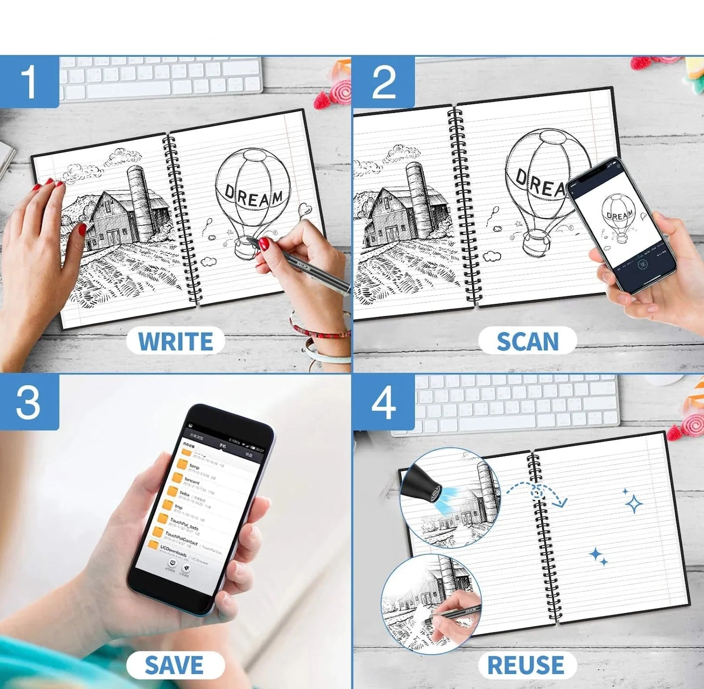 EcoNote - Reusable Notebook for Sustainable Writing