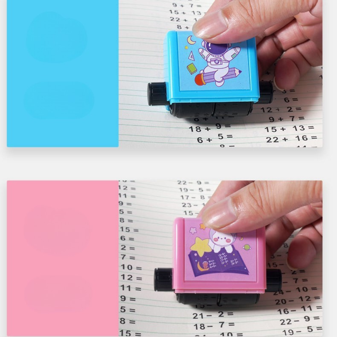 Mathematical stamp roller for learning maths
