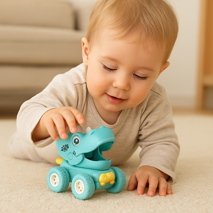 PUSH & DRIVE – DINO MONSTER TRUCKS