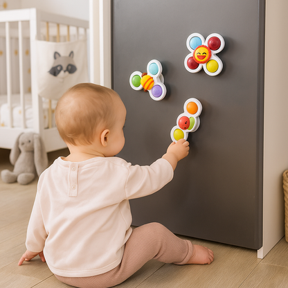 Cute suction cup toy for babies Set of 3