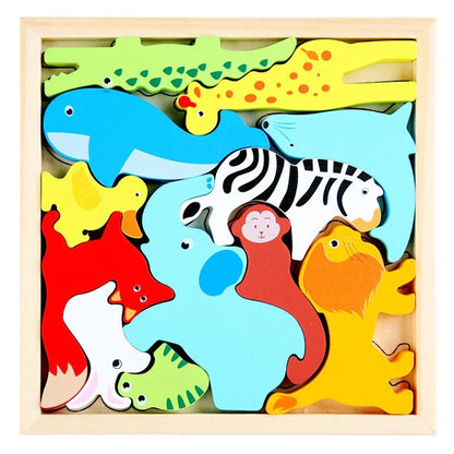 WoodlandPuzzle - How Do the Shapes Fit Into the Frame? - Shape Puzzle