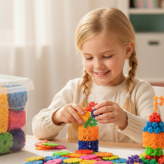 Flake-shaped Montessori Building Blocks