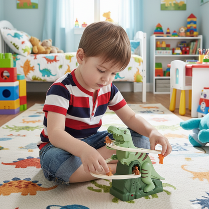 Dino Slide Roller Coaster Fun