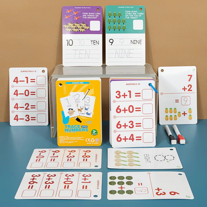 Reusable number and letter tracing book for childrens