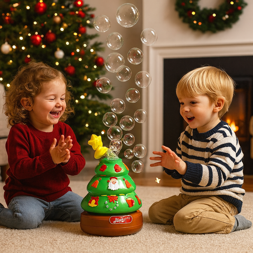 Music Bubble Christmas Tree with stickers for decorating