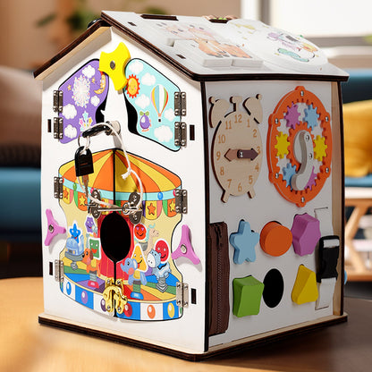 Handmade Montessori Wooden Activity House