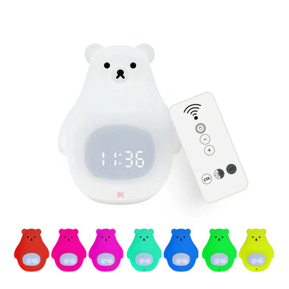 Bear Alarm Clock - LED Night Light and Children's Alarm Clock