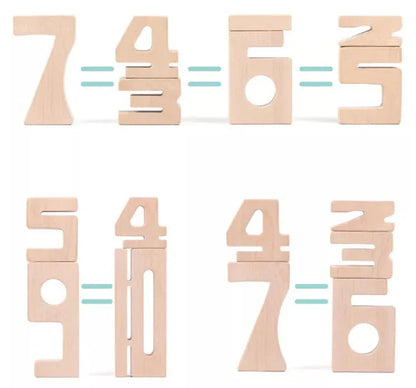 Math Blocks – Fun and Educational Wooden Figures