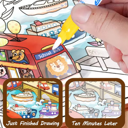 2-in-1 Magical Montessori Story Book for Drawing and Playing