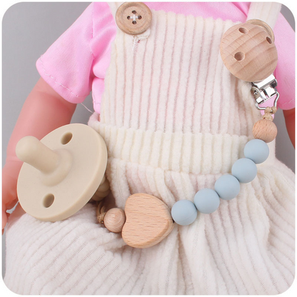 Wooden Baby Pacifier Chain