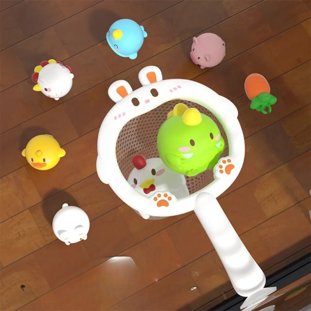 Self-Luminous Bath Toy with Landing Net