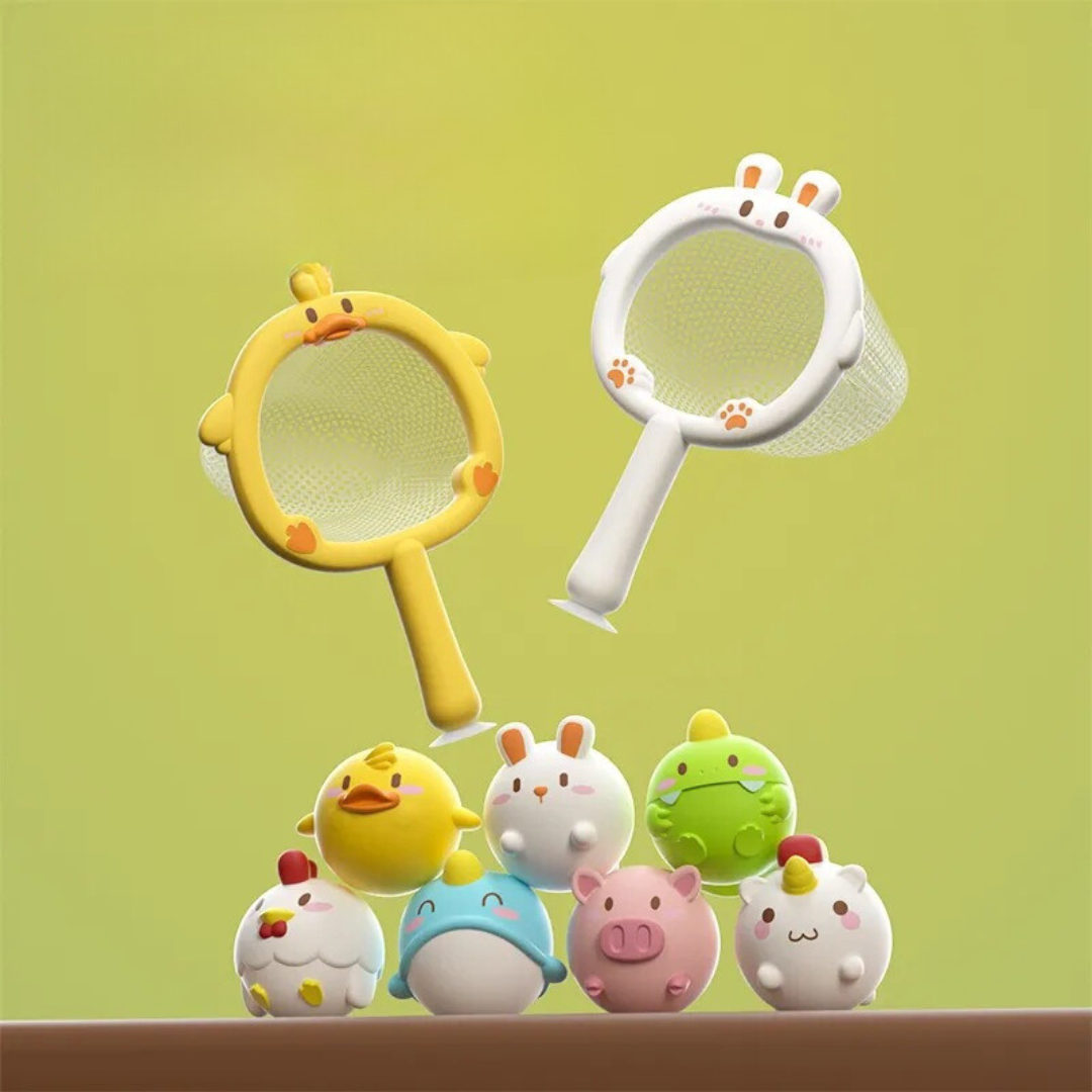 Self-Luminous Bath Toy with Landing Net