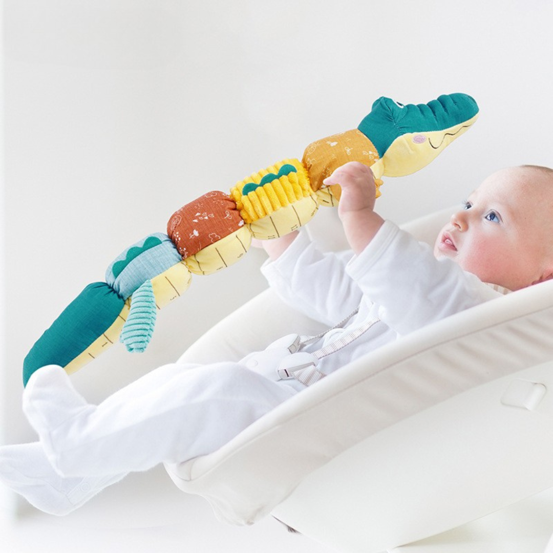 Sensory Plush Rattle and Music Crocodile