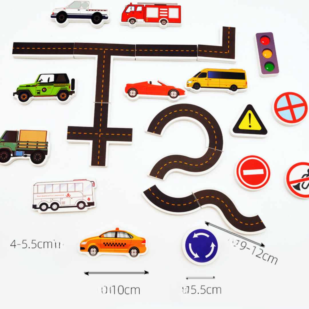Self-adhesive Roads & Car Bath Toy