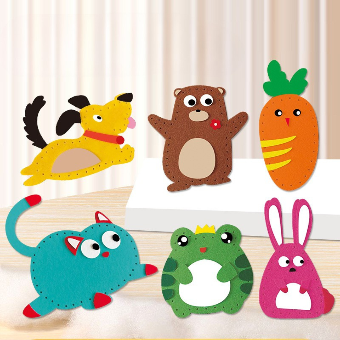 Safe DIY Felt Animal Sewing Set